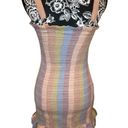 American Eagle  Multicolored Stretch Dress Ruffles Rainbow Pastel Photo 1