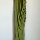 Meshki NEW  Allison Jersey Ruched Split Green Maxi Dress Photo 0