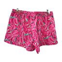 Lauren James  Pink Floral Tulip Swim Pocket Water Nylon Athletic Gym Shorts Med Photo 4