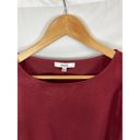 Ro & De  lace up bell sleeve satin maroon top size small Photo 2