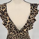 Beachsissi Leopard Ruffle V Neck Tummy Control Tank Swimsuit Size Medium Photo 6