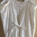 Vintage 100% Cotton White Lace Fringe Dress Photo 3