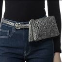 INC  International Concepts Quilted Animal Print Convertible Belt Bag Grey L Photo 1