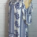 Trixxi Off the Shoulder Blue Floral Print Summer Dress Size M NWT Photo 2