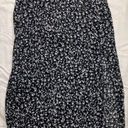 Bershka | NWT Black Floral Short Sleeve Cut-Out Print Midi Dress | Small Photo 8