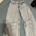 ZARA Wide Leg White Wash Jeans Photo 2