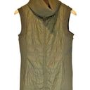 prAna  Olive Green Fleece Lined Pullover Quilted Turtleneck Vest - size XS Photo 0