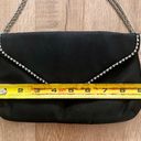 La Regale Vintage 1950s  Dianmond Shape Rihnstones Black Satin Evening Bag Clutch Photo 6