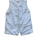 Pink Lily  White Faux Fur Vest L Photo 0