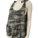 Nordstrom Coin 1804 Size Large Camouflage Peplum Tank Top Photo 0