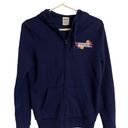 PINK - Victoria's Secret Victoria's Secret PINK Navy Blue Zip Up Hooded Sweatshirt - Size XS Photo 1