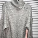 Crave fame  NWT Gray Cable Knit Turtleneck Sweater Size XL Photo 0
