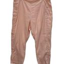 J.Jill  Pants Women's XL Linen Pull-On Pink Wide Leg Cropped Flat Front Elastic Photo 0