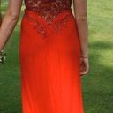 Cache Red Strapless Prom Dress Photo 2