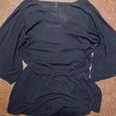 Elan  V-Neck 3/4 Bell Sleeve Jumpsuit Beach/Swim Cover-Up in Black - size XL Photo 5