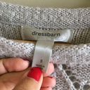 Dress Barn  Gray Silver Sweater Metallic Crewneck Top Women’s Size S Knit Pullover Photo 2