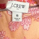 J. Crew Factory Scoop Neck Orange with Pink Floral Dress Size 8 Photo 4