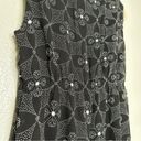 Dress Barn Y2K Vintage  Ruched Black Floral Sleeveless Blouse size large Photo 4