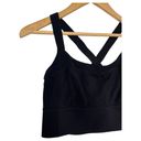 Athleta  Top Womens M Sports Bra Formation Longline Workout Criss Cross Black Photo 5