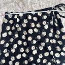 Vintage Maxi Wrap Skirt Black White Floral Whimsygoth 90s Jay Jacobs Photo 5