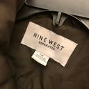 Nine West Quilted Down Puffer Jacket Funnel Neck Brown Large Photo 2