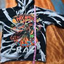 Broken Promises  x Hot Wheels Tie Dye pullover Hoodie size small skeleton Photo 8