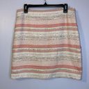 Katherine Barclay Montreal Textured Fabric Watermelon and White Skirt size 8 Photo 0