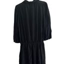 Juicy Couture Y2K  Black Silk Shirtdress with Gold Buttons size 14 Photo 1