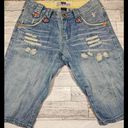 Bermuda Revolt Blue Jean Shorts Female Size Medium  Light Wash Distressed Photo 0