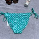 Body Glove Teal and white side tie bikini bottoms small petite NWT Photo 8