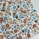 Vintage 90s Cottage Granola Brown Floral Cotton Square Neck Tie Bandana Photo 3