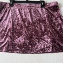 Abound Nordstrom Velvet Mini Skirt Plus Size 2X Plum Purple Crushed split side Photo 4