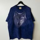 The Mountain Vintage  White Lone Wolf Nature T Shirt Wild Animal Blue 2XL XXL Photo 7