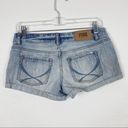 PINK - Victoria's Secret PINK Light Wash Low Rise Distressed Denim Shorts Photo 1