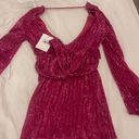 Hello Molly Sequin Pink Mini Dress Photo 2