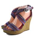 Charlotte Russe  Multicolor Strap Cork Wedge 8 Photo 2