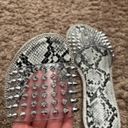 Wild Diva Faux Snake Skin Studded Sandals Photo 10