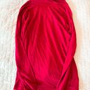 Coldwater Creek Criss Cross V-Neck Red Long Sleeve Tee Size Large Photo 1