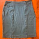 CAbi  skirt women’s 6 stretchy pencil skirt with zip.  Teal/turquoise mini Photo 0