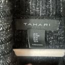 Tahari  Sweater Dress Turtleneck Black and White Size Medium Photo 2