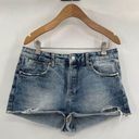 Topshop Moto top shop Nordstrom distress blue cut off jean shorts size 8 W30 Photo 0