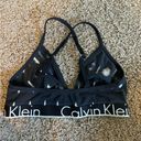 Calvin Klein Black Cream Jersey Cotton Bralette Photo 4