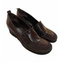 Via Spiga  Loafers Brown Leather Wedge Slip On Shoes Size 7M Photo 0