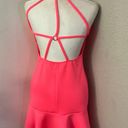 Love Culture Scuba Knit Neon Pink Flare Dress Size  M Photo 1