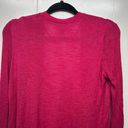 The Loft  Silk Ramie Blend Long Sleeve Open Front Women's Pink Cardigan Size Medium Photo 6