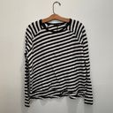 Rag and Bone Jean Camden Black & White Striped Long Sleeve Tee  Photo 3