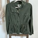 Old Navy Into the Woods Green Linen Blend Zip Front Field Jacket / Size Medium Photo 2