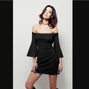 Free People Sophia Black Eyelet Off The Shoulder Boho Mini Dress S Photo 3