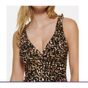 DKNY  Ruffle Animal Print Underwire Tummy-Control One-Piece Swimsuit 10 NWT Photo 3