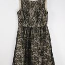 Jessica Simpson  Black & Gold Lace A-Line Mini Dress Formal Size 2 Photo 2